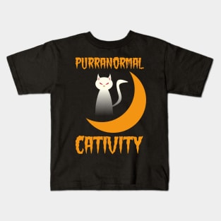 Purranormal Cativity  Gift for a Cat  Lover Kids T-Shirt